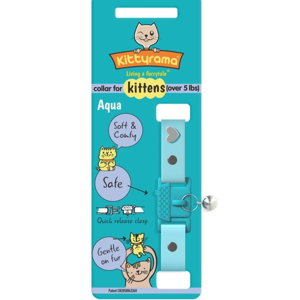 Kittyrama Aqua Kitten Collar NWT